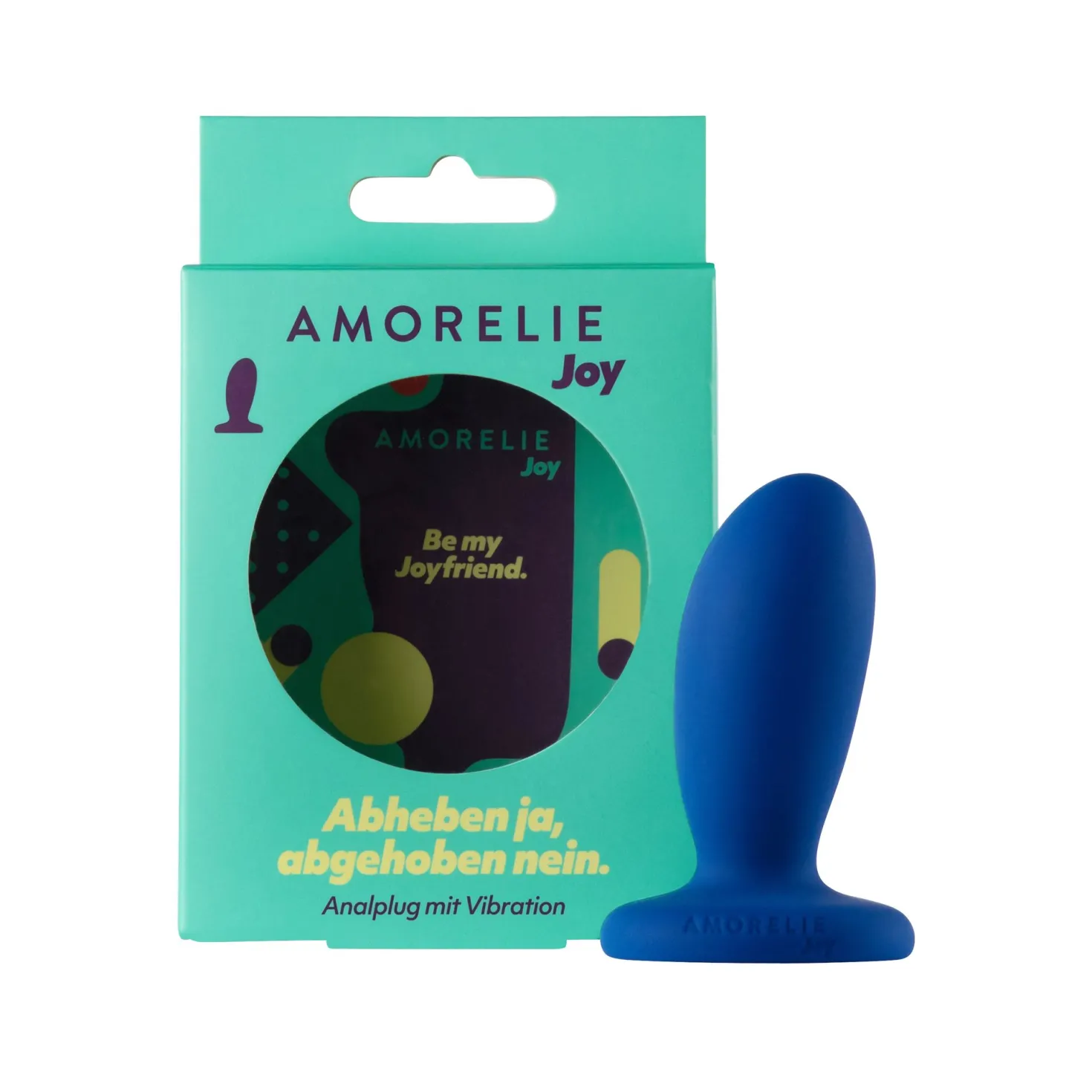 AMORELIE Joy - Plug Anal Vibrant "Fly" - Bleu