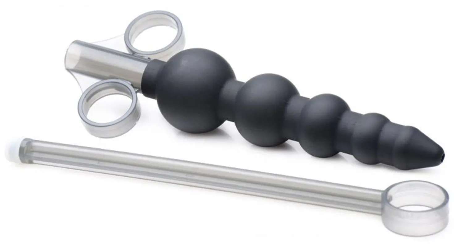 Applicateur de lubrifiant pour perles graduées en silicone