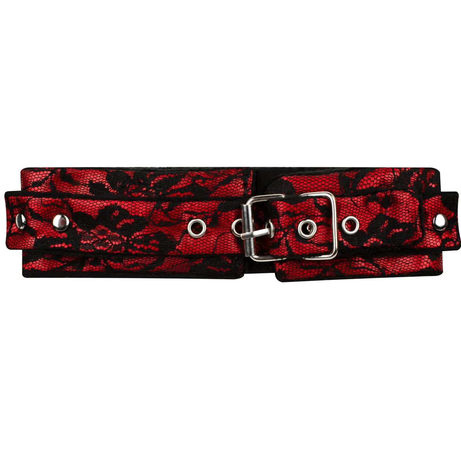 Bedroom Fantasies - Lace & Leather Look - Set Bondage 8 Pièces - Rouge