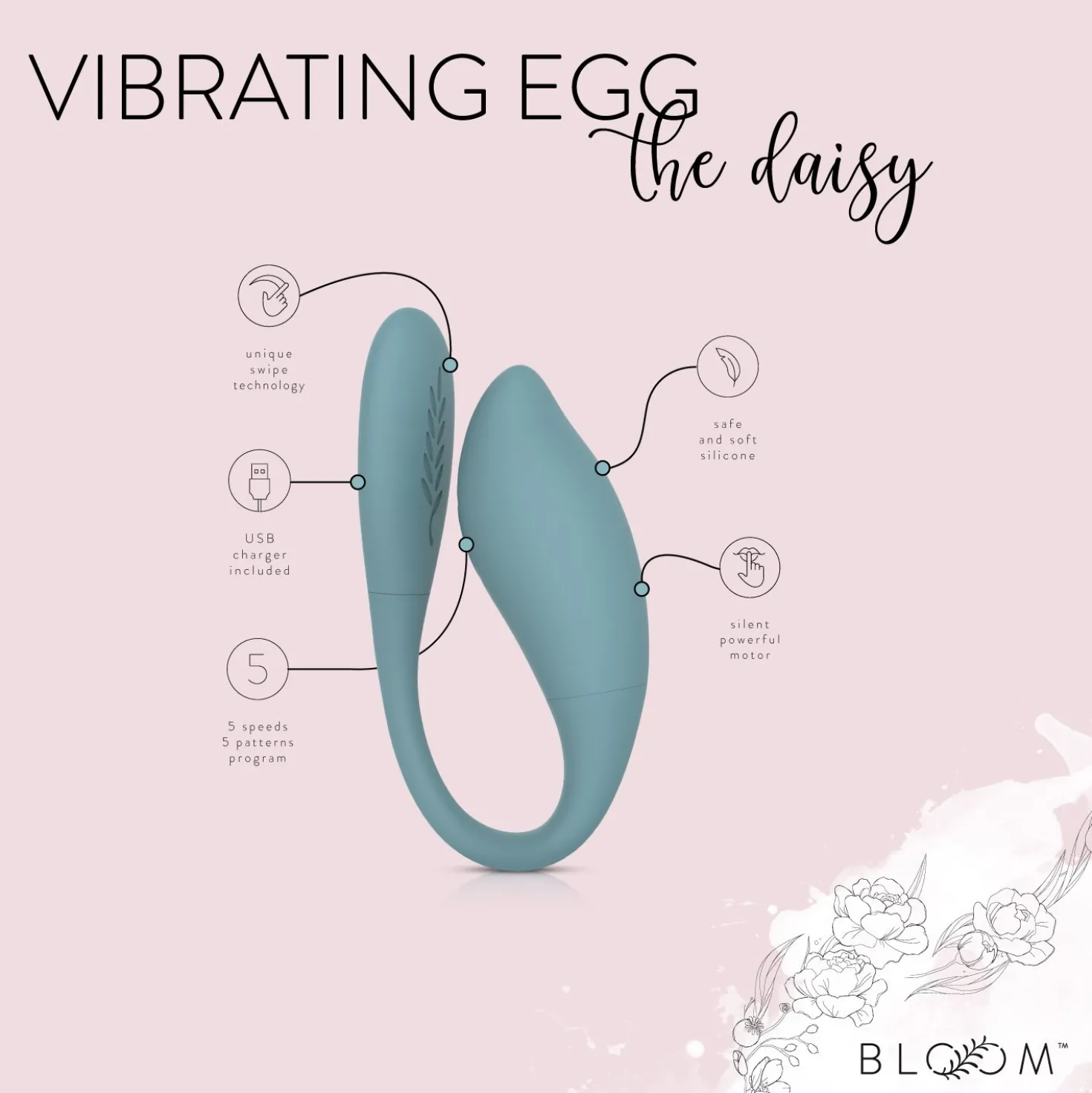 Bloom - The Daisy Oeuf Vibrant - Technologie Swipe