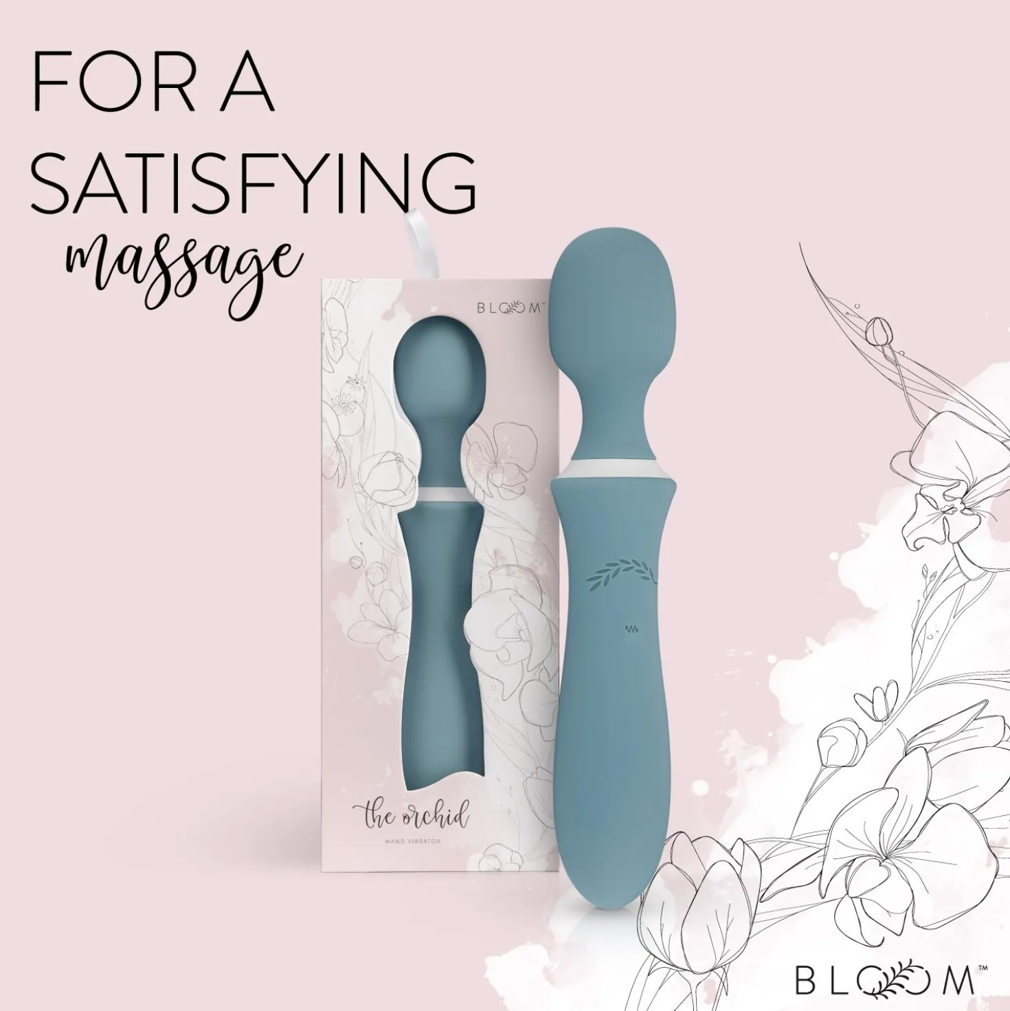 Bloom - The Orchid Vibromasseur Wand - Technologie Swipe
