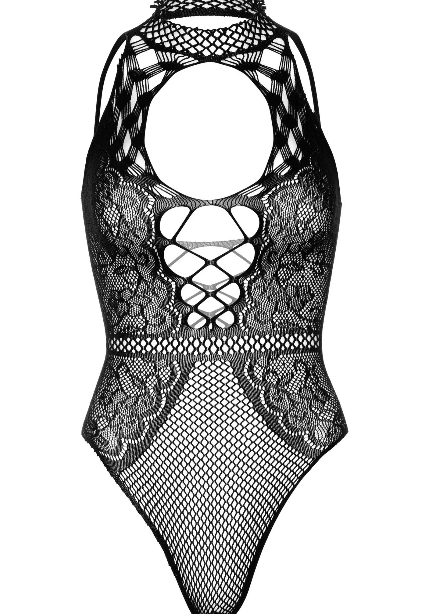 Body en Dentelle Filet - Noir
