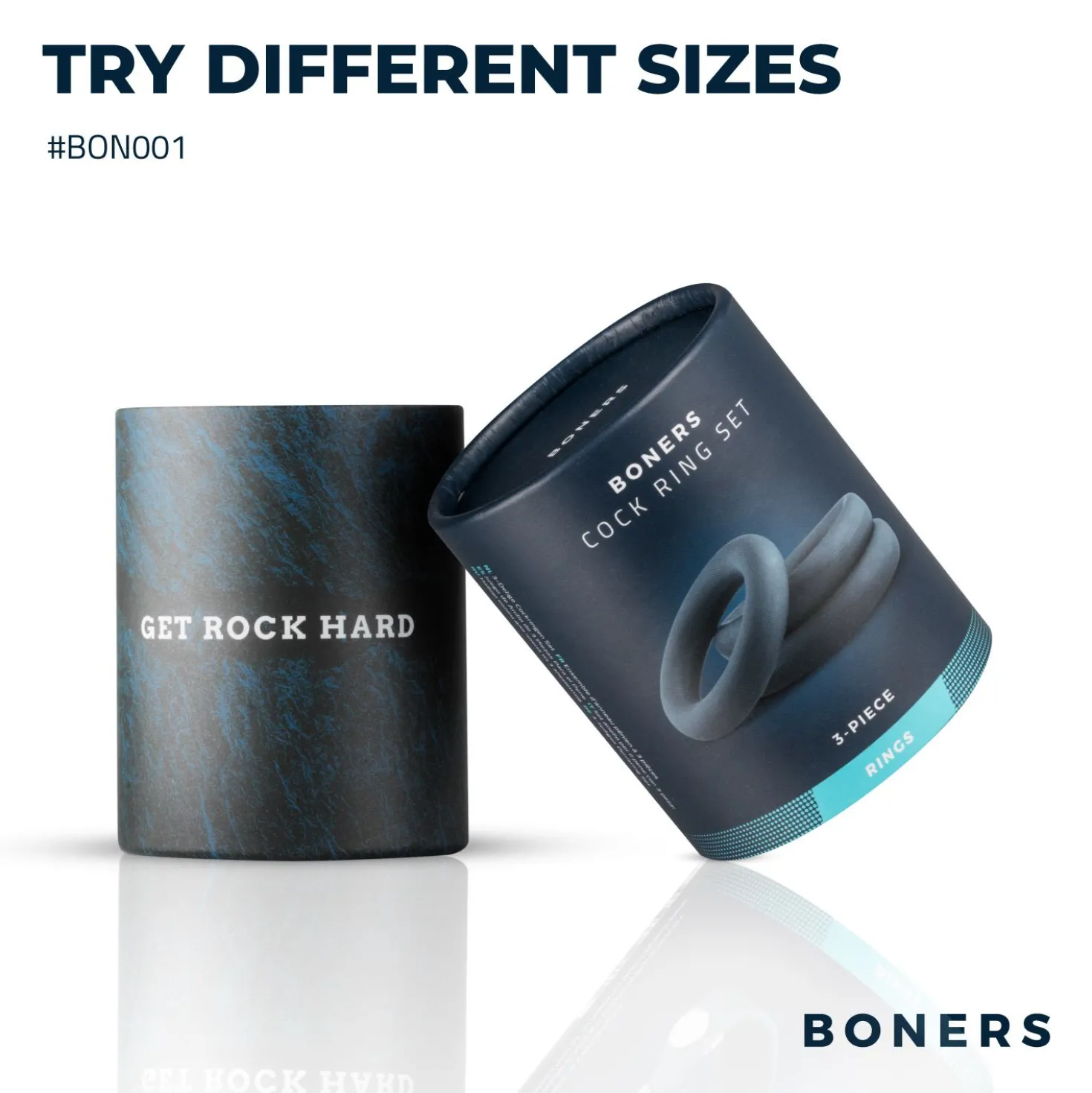 Boners - Set de 3 anneaux péniens - Gris