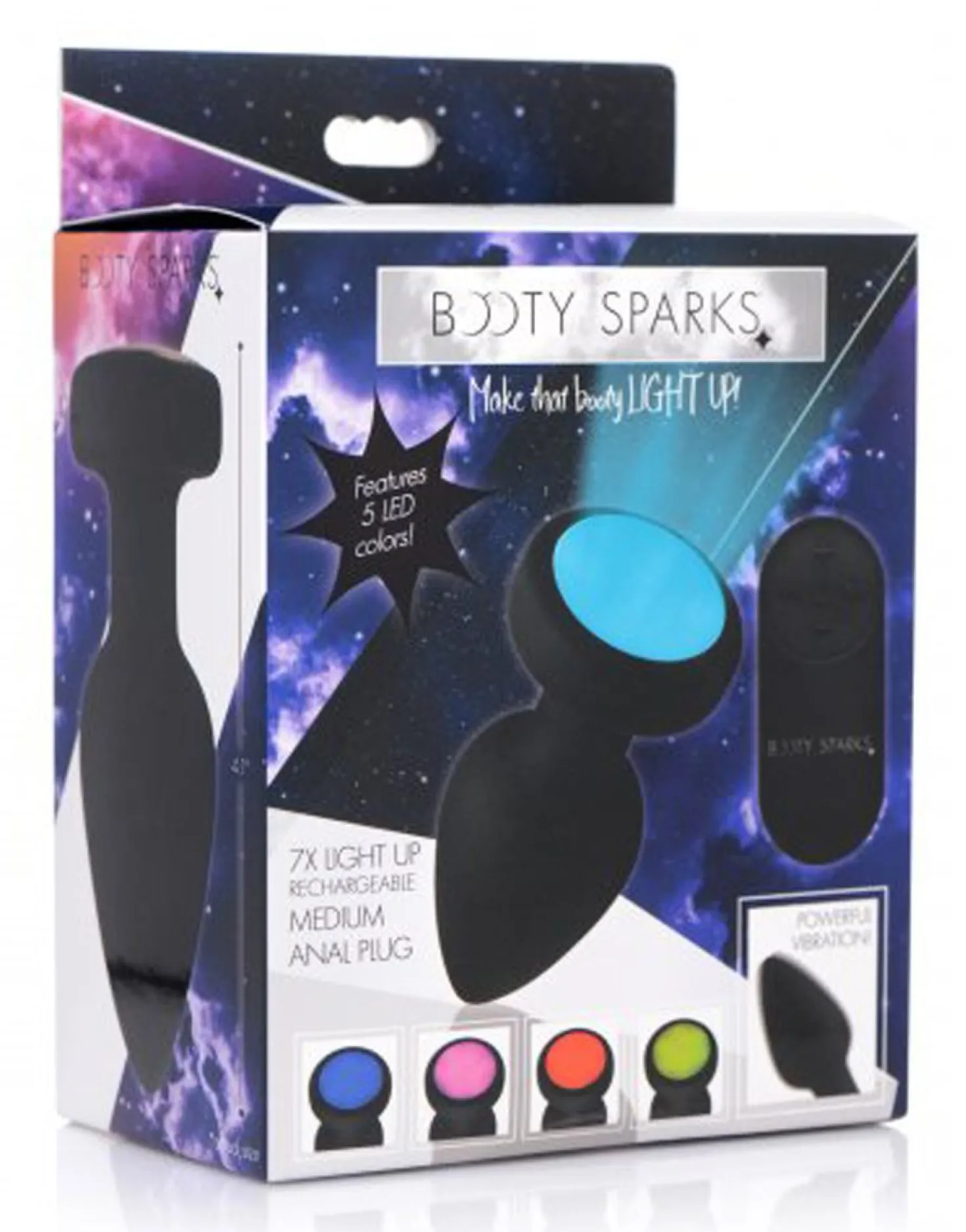 Booty Sparks - Plug anal à voyant LED vibrant - Medium