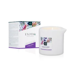 Bougie de massage rose violette Exotiq - 60 g