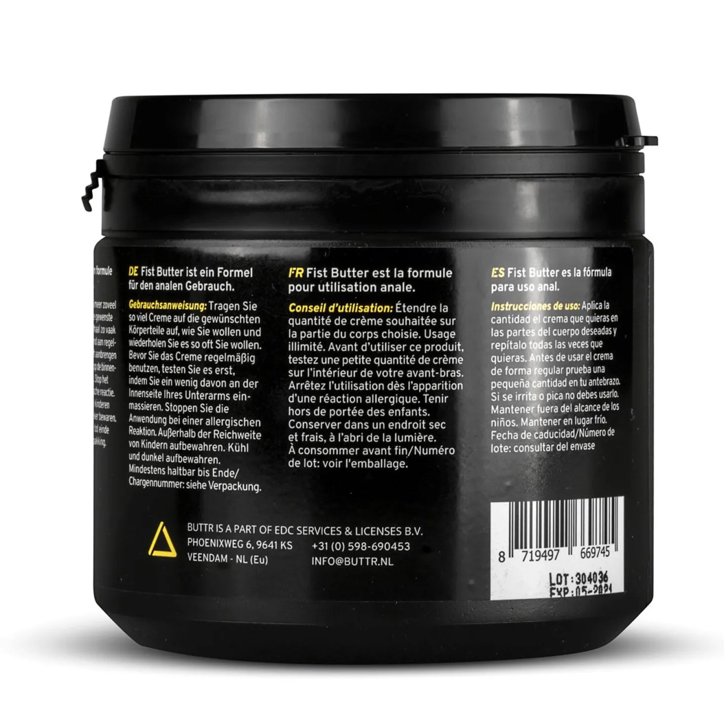 BUTTR - Beurre de fisting - 500 ml