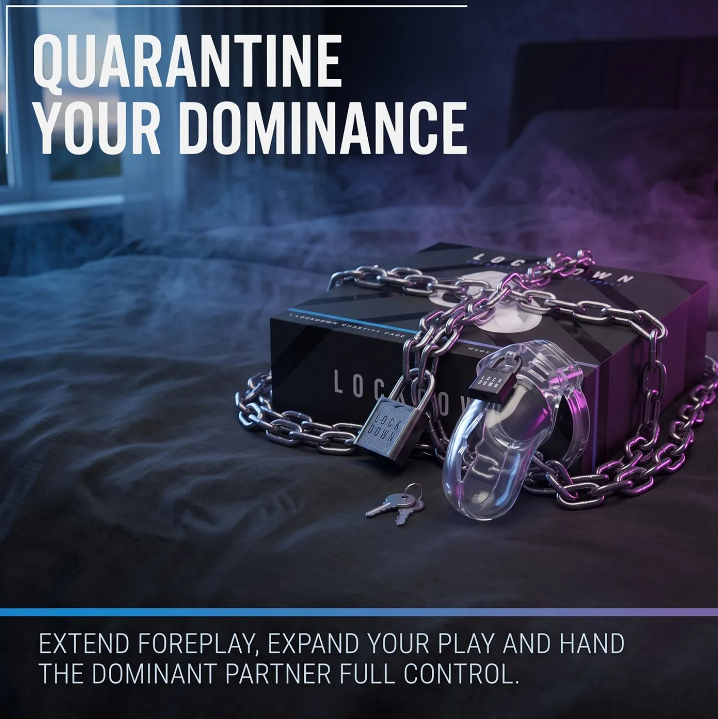 Cage de chasteté Lockdown Transparent - Moyen