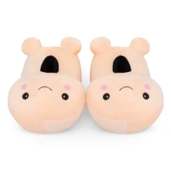 Chaussons en forme de pénis avec un visage souriant - Beige