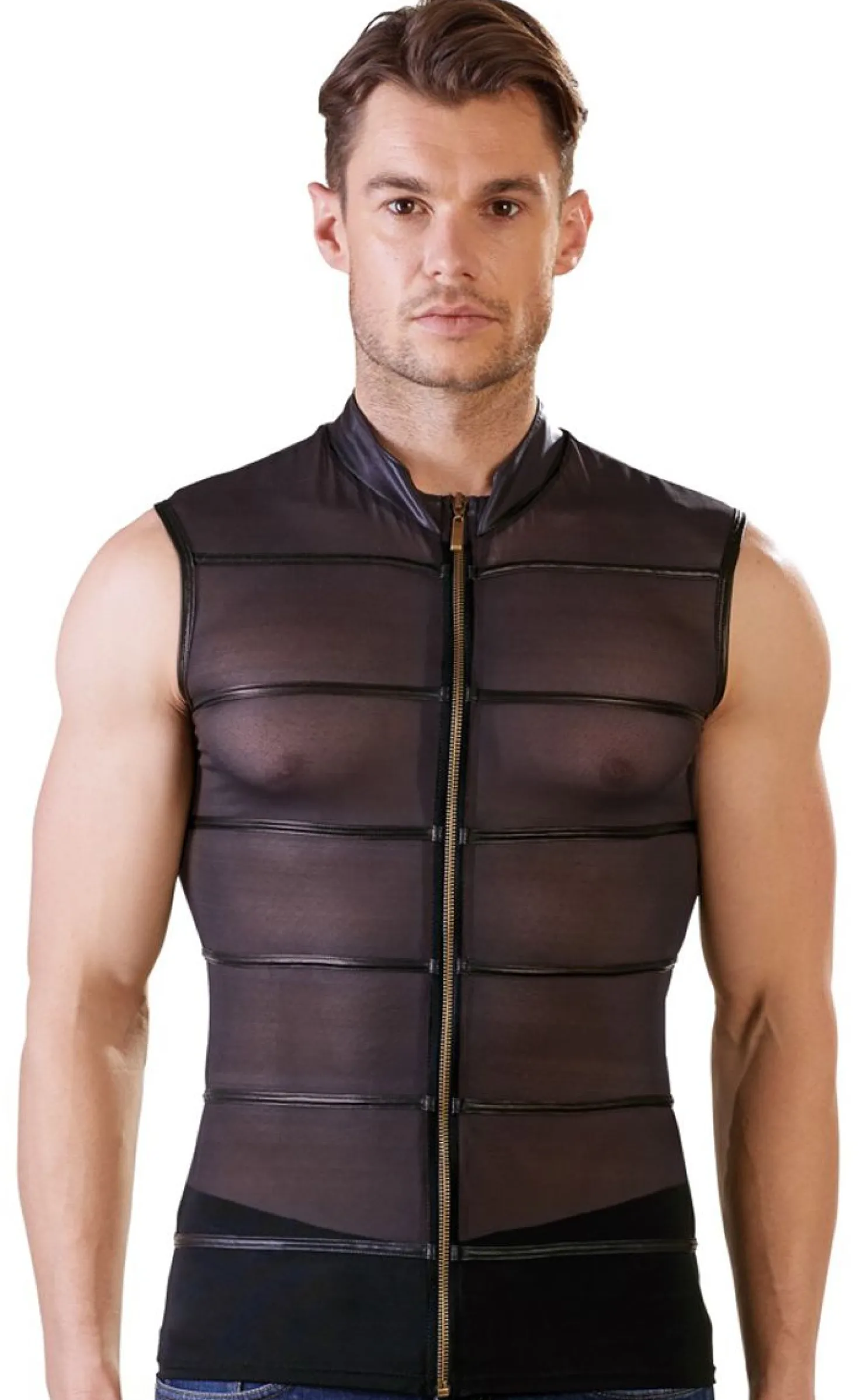 Chemise powernet avec rayures wetlook