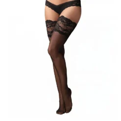 Christine - Bas en Dentelle Sexy - Noir