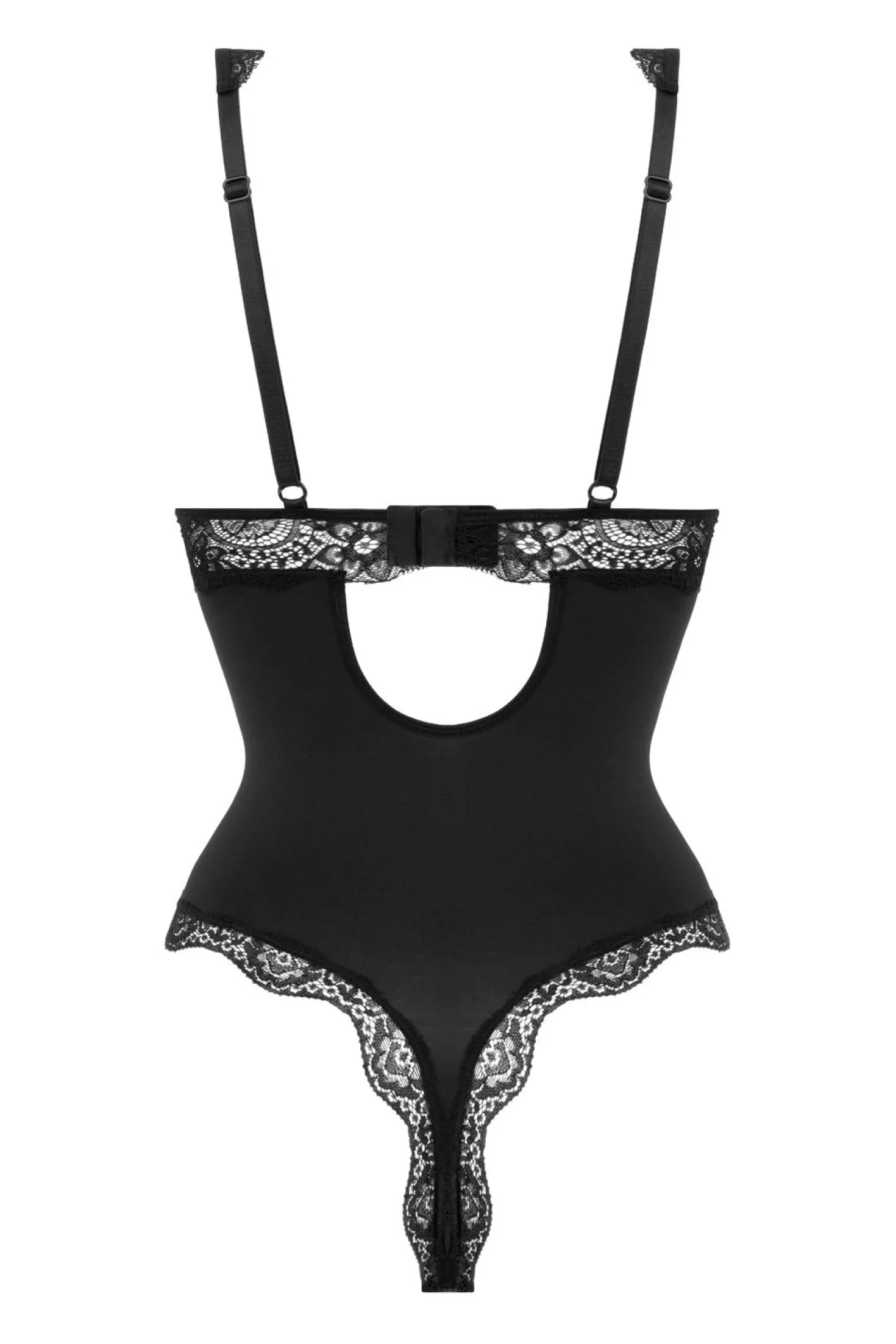 Christine – Body Pandora à entrejambe ouverte – Noir
