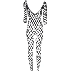 Christine - Catsuit en résille - Noir