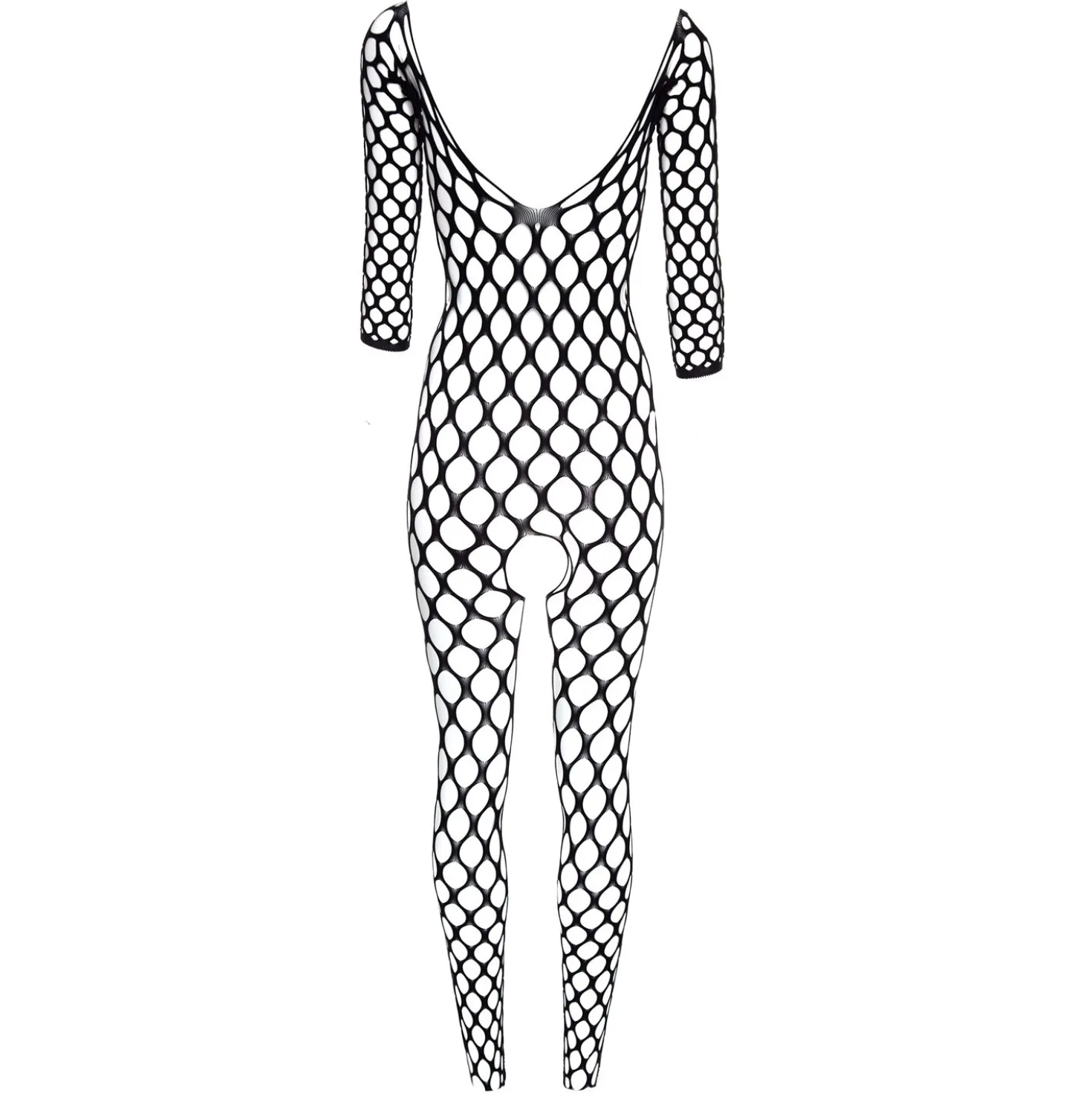 Christine - Catsuit en résille - Noir