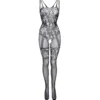 Christine - Crotchless Glamour Bodystocking - Noir