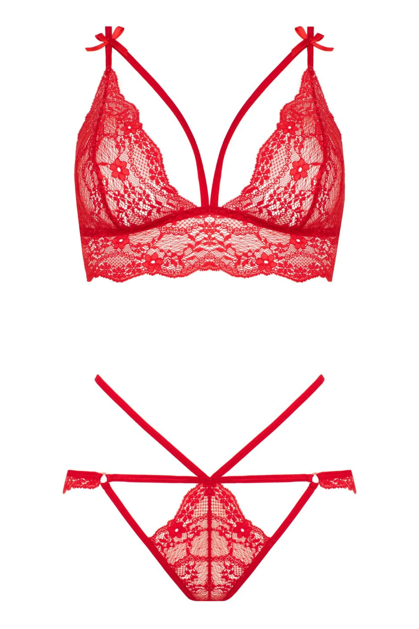 Christine - Ensemble en dentelle Marinka - rouge