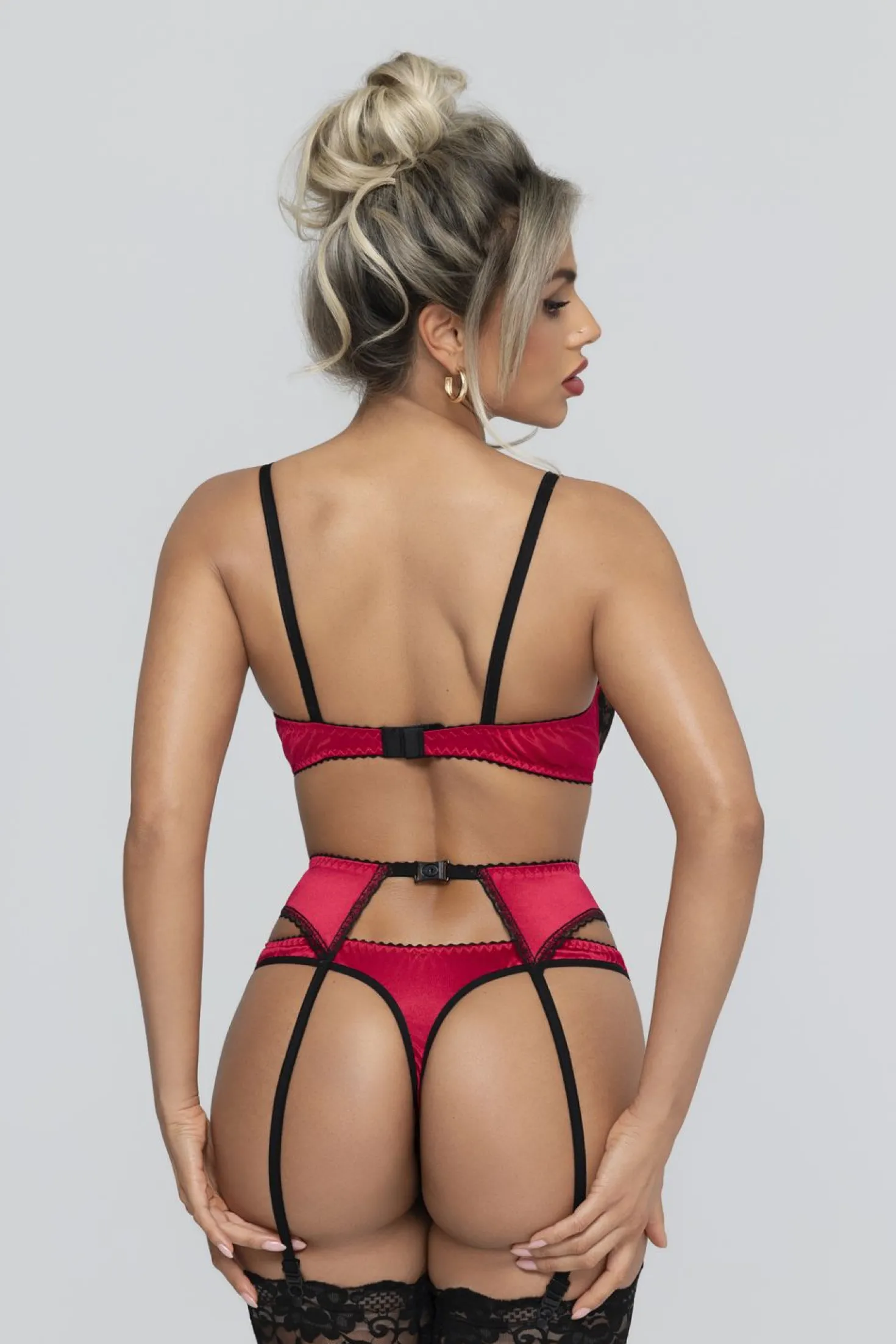 Christine - Ensemble 3 pièces Soutien-gorge Ouvert et Slip Ouvert Gush