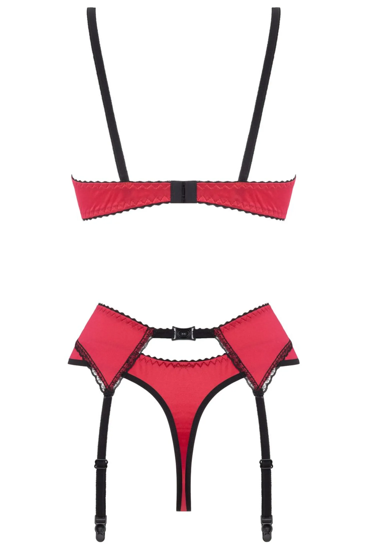 Christine - Ensemble 3 pièces Soutien-gorge Ouvert et Slip Ouvert Gush