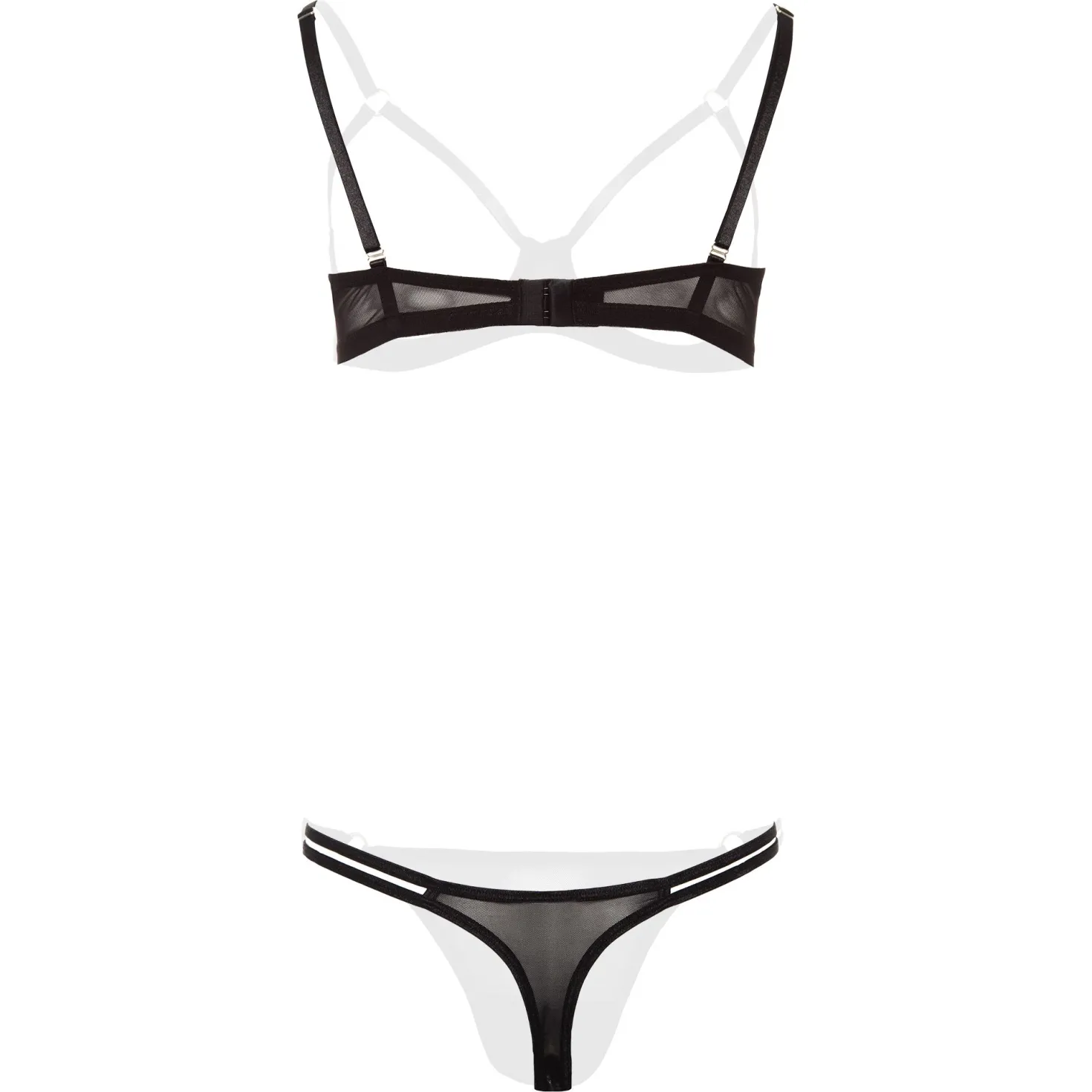 Christine - Offenes BH-Set Sanna - Schwarz