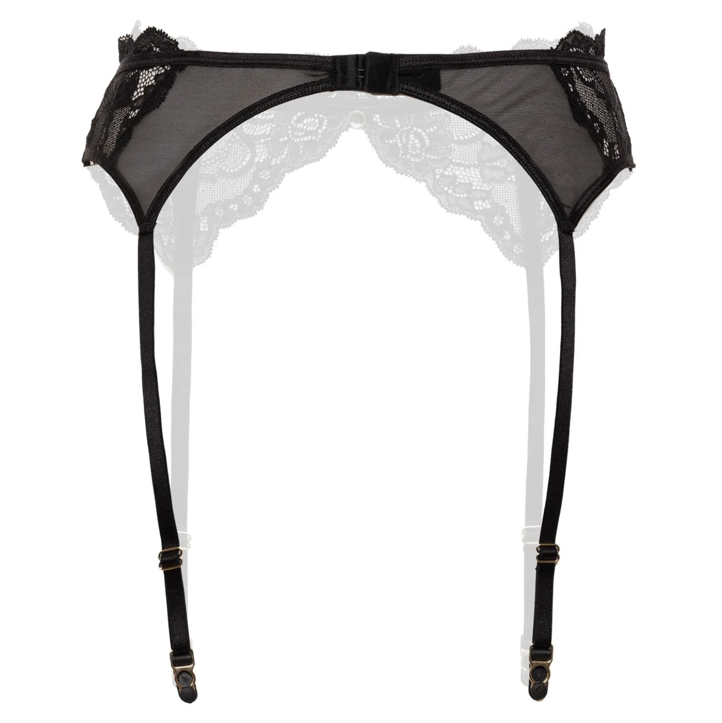 Christine - Porte-jarretelles en dentelle Marzia - Noir