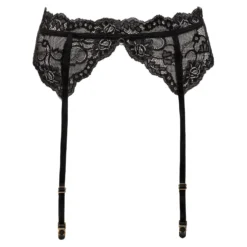 Christine - Porte-jarretelles en dentelle Marzia - Noir