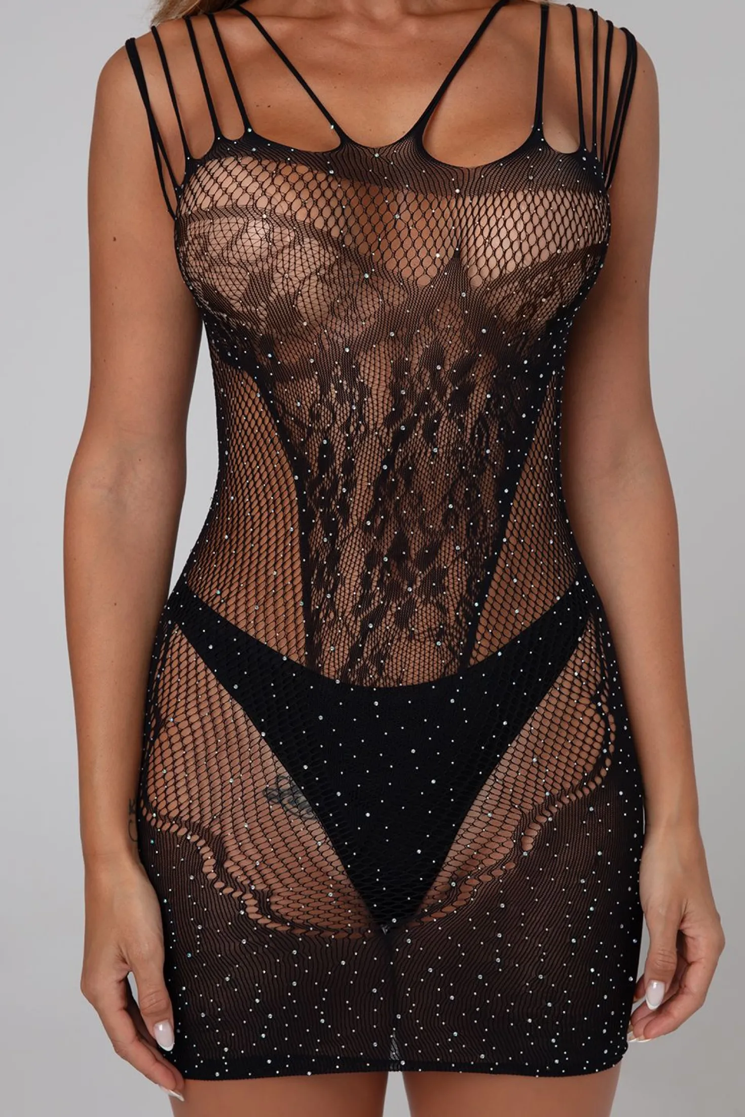 Christine - Robe pailletée - noir