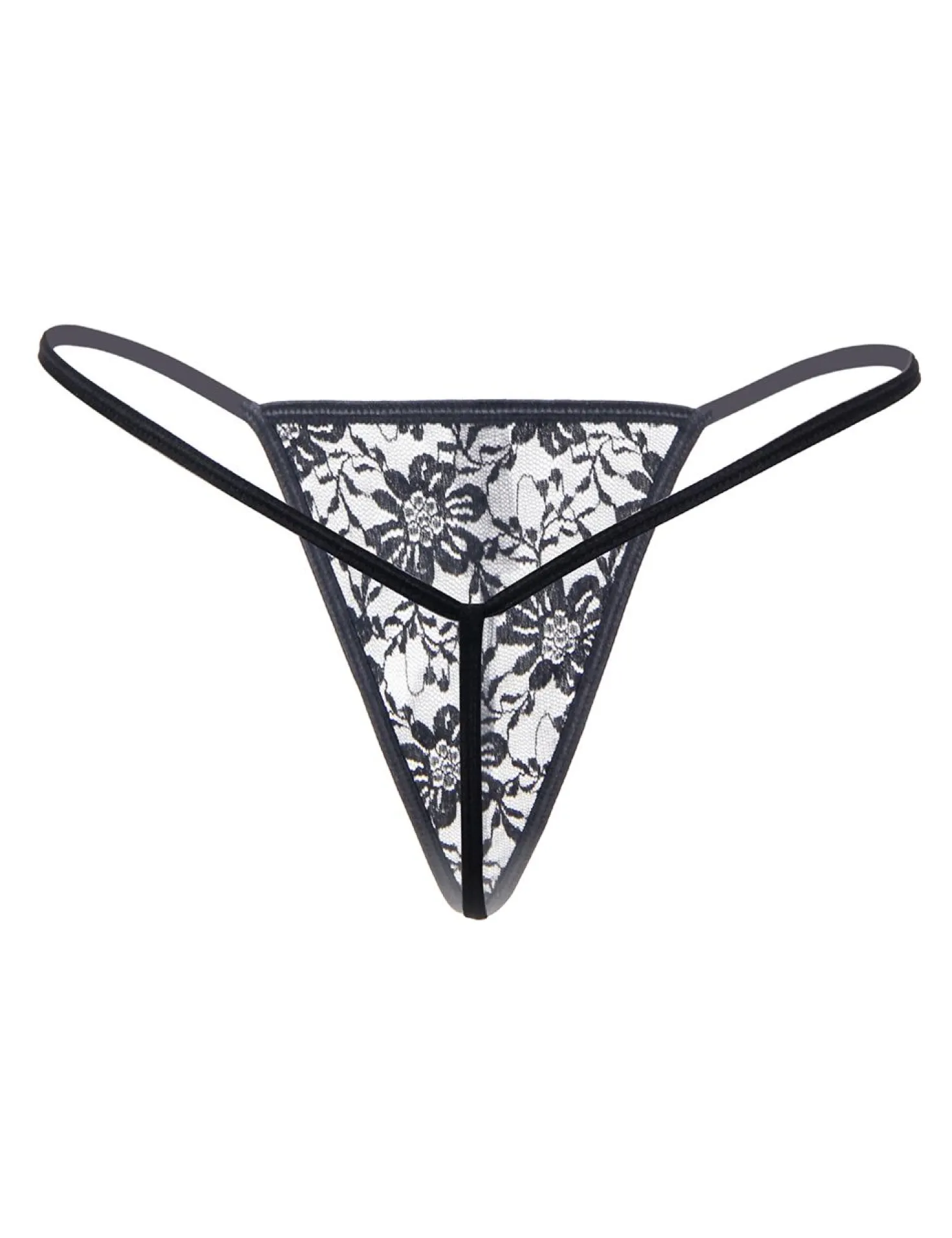 Christine - string en dentelle - Noir
