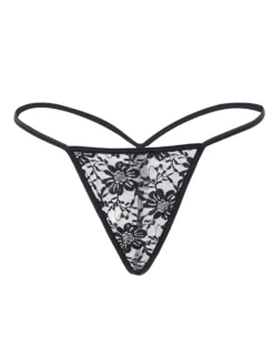 Christine - string en dentelle - Noir