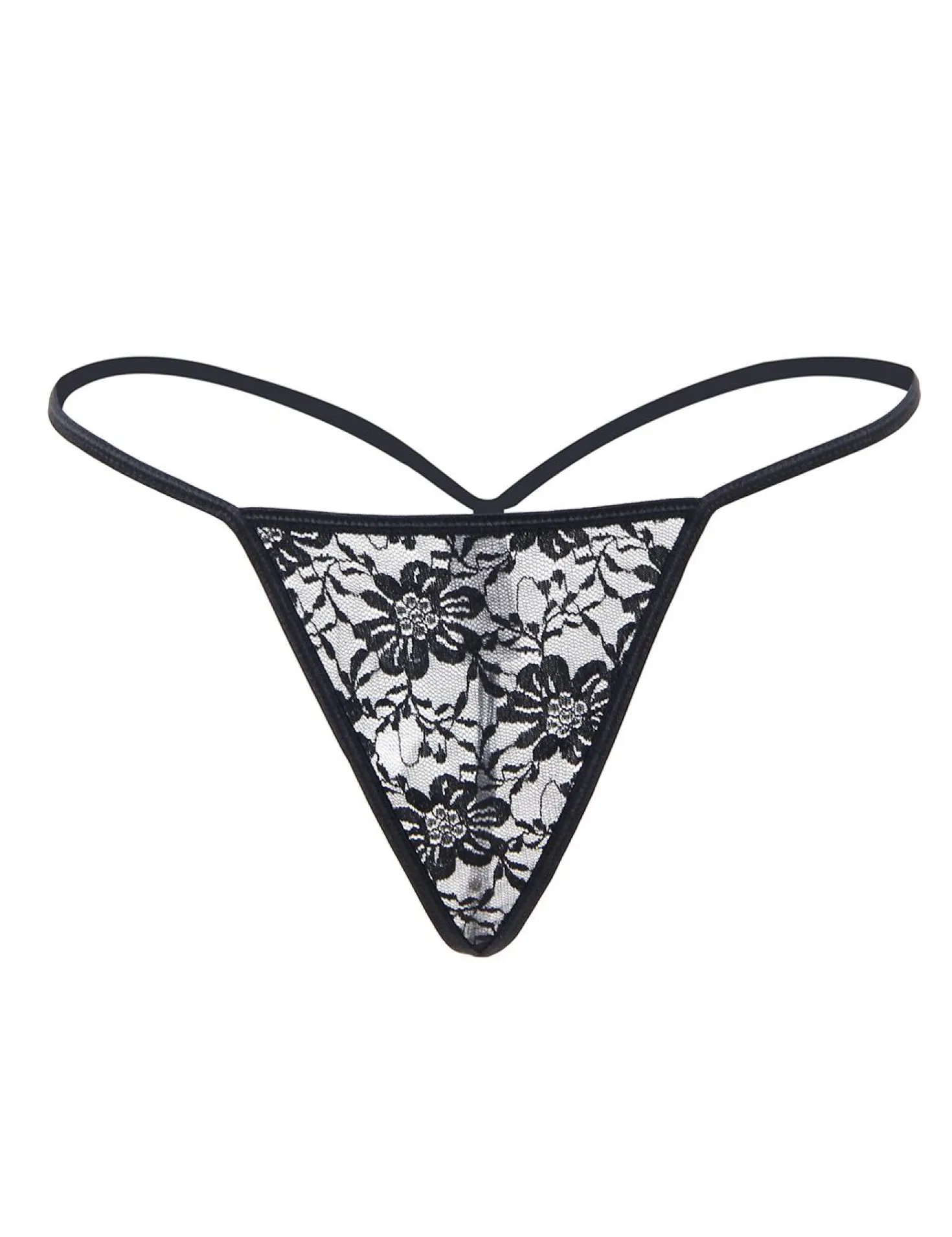 Christine - string en dentelle - Noir
