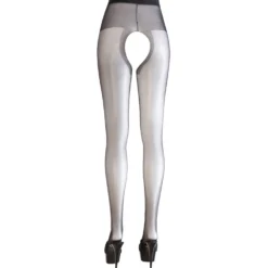 Collants ouverts à l'entrejambe noirs