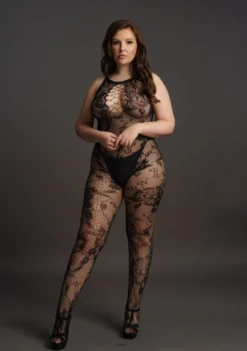 Combinaison en dentelle noire Formes généreuses