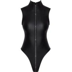 Cottelli Collection - Body String à Col Montant - Noir