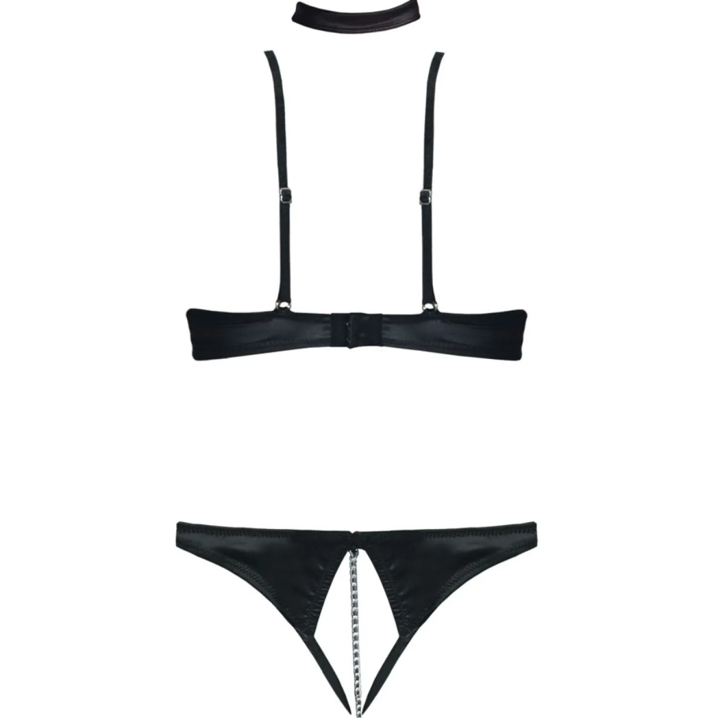 Cottelli Collection - Ensemble séduisant avec soutien-gorge et string ouvert à l'entrejambe