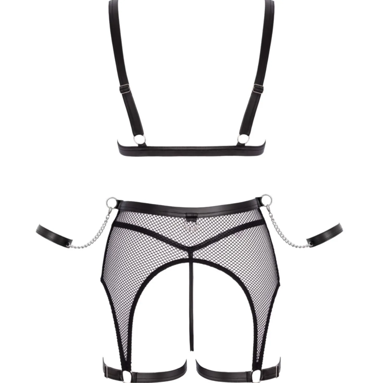 Cottelli Collection - Ensemble de Lingerie Bondage - Noir