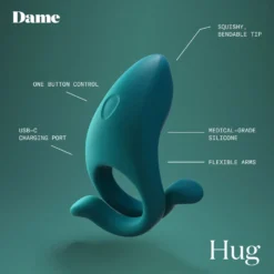 Dame - Anneau pénien ajustable "Hug" - Bleu