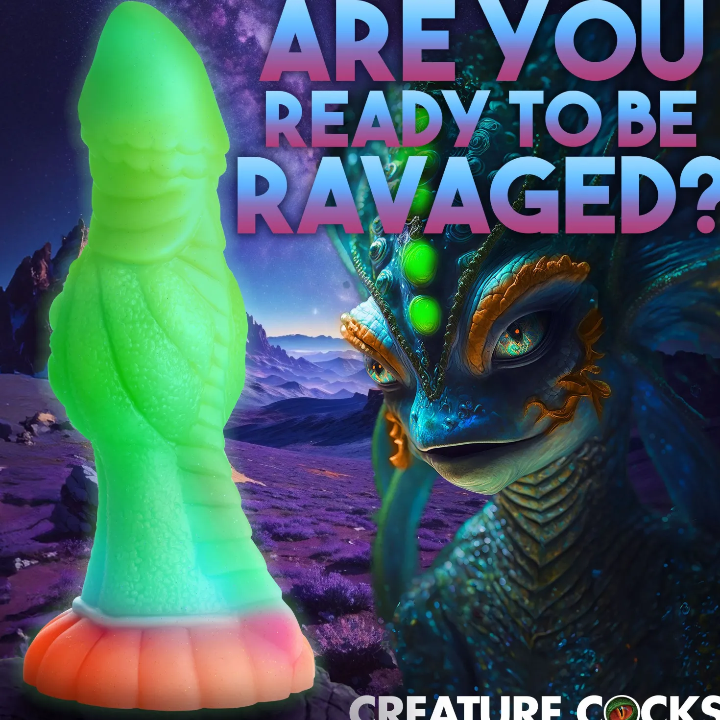 Dildo Alien Luminescent dans le Noir