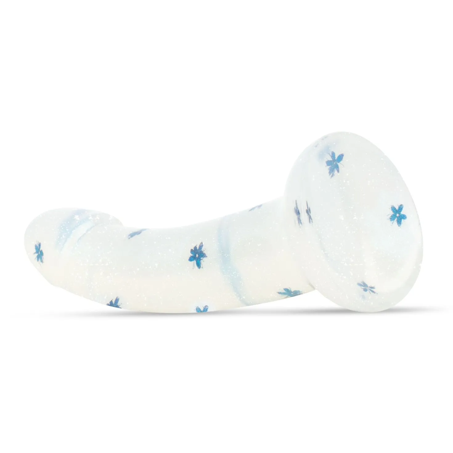Dildo Collection Blossom Bliss Dildo – Design Bleu à Paillettes 19 cm