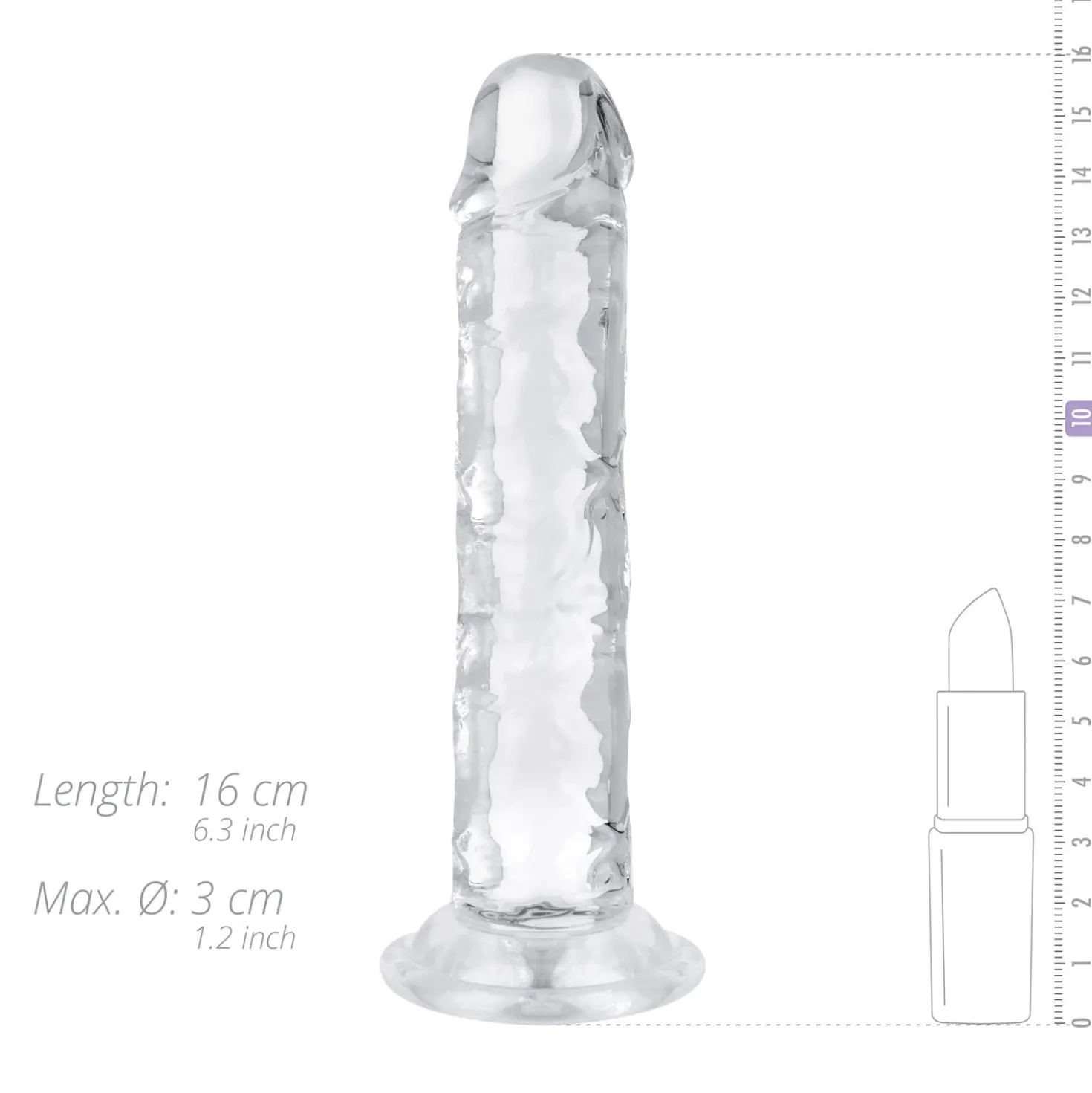 Dildo en Gelée sans Testicules - 14 cm