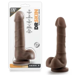 Dr. Skin - Godemiché réaliste avec ventouse 19,69 cm - Chocolat