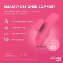 EasyConnect - Vibromasseur de culotte connecté "Zara" - Rose