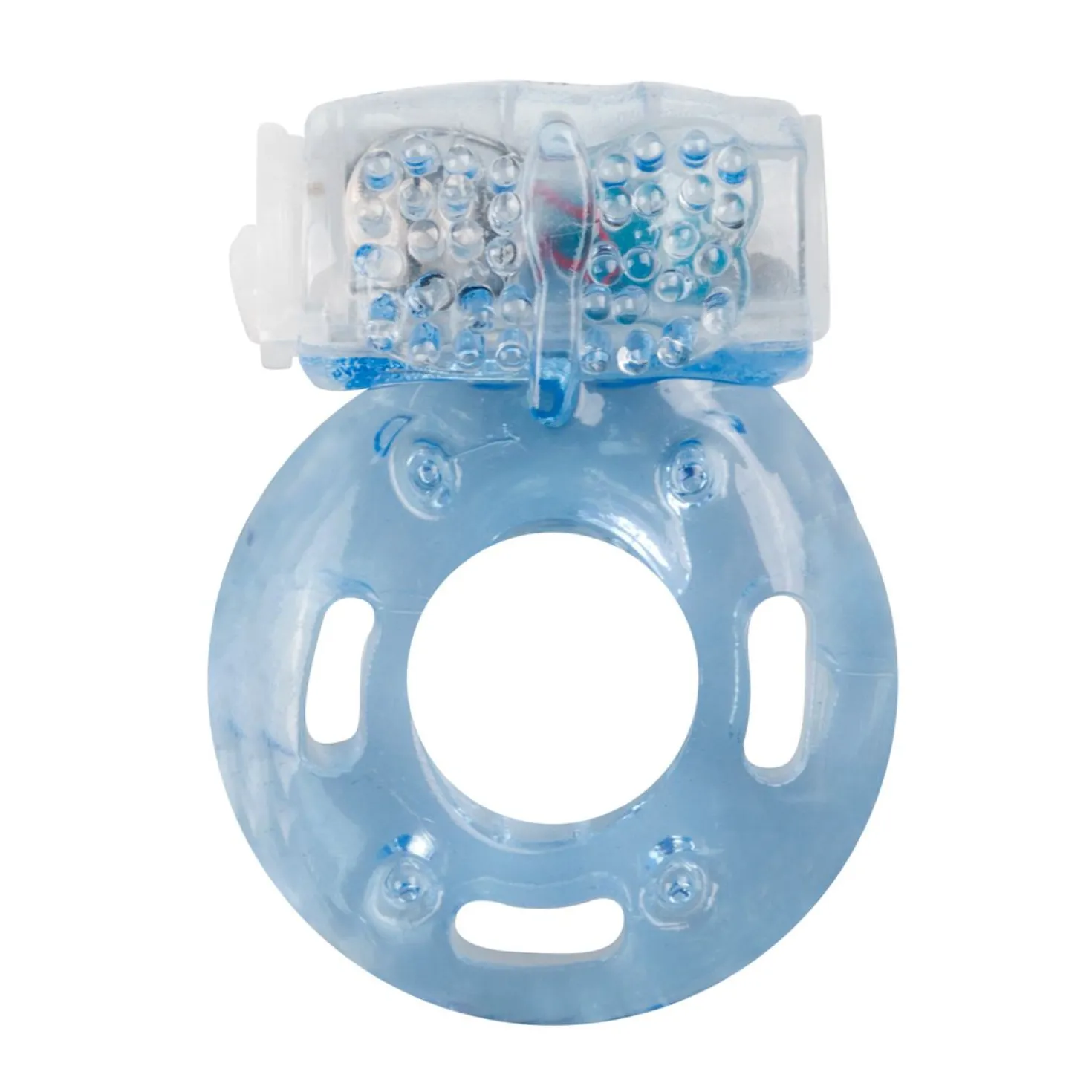 EasyToys - Anneau pénien vibrant avec stimulateur clitoridien - Bleu