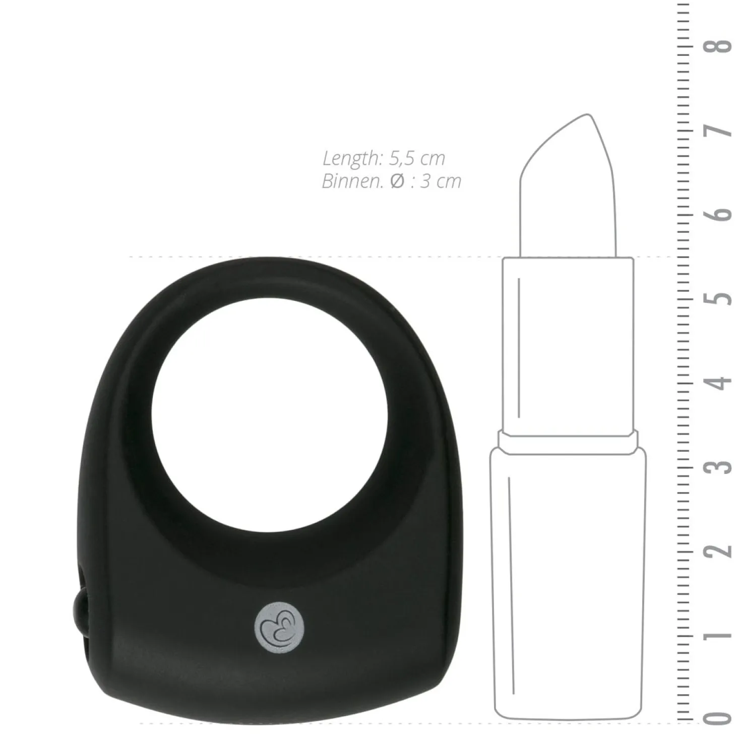 EasyToys - Anneau Pénien Vibrant - Noir