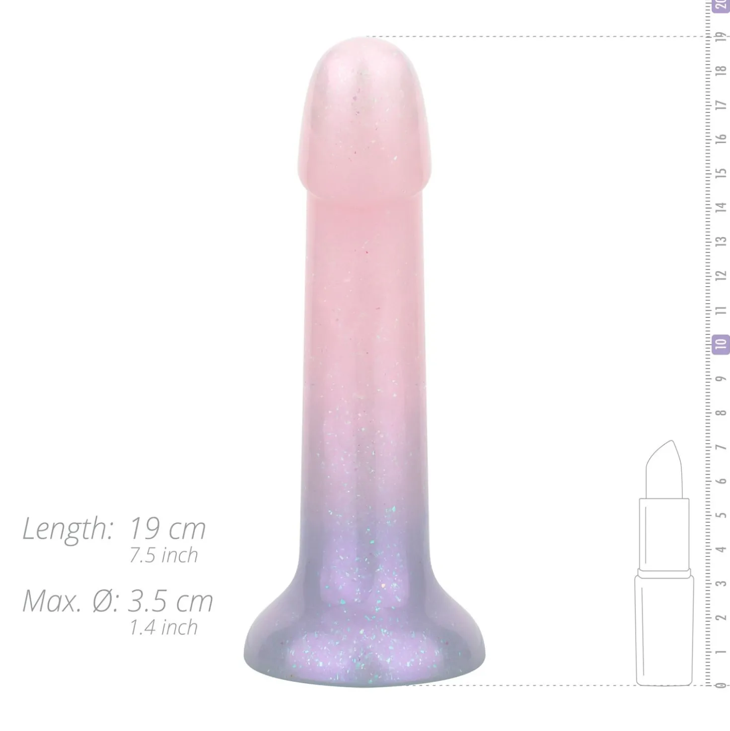 EasyToys - Dildo souple pailleté "Sirène" - 19 cm