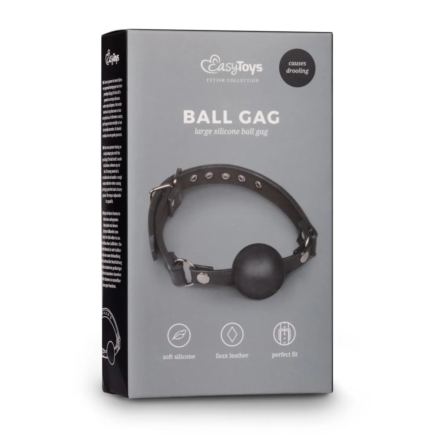 Easytoys Fetish - Bâillon à balle avec grande balle en silicone