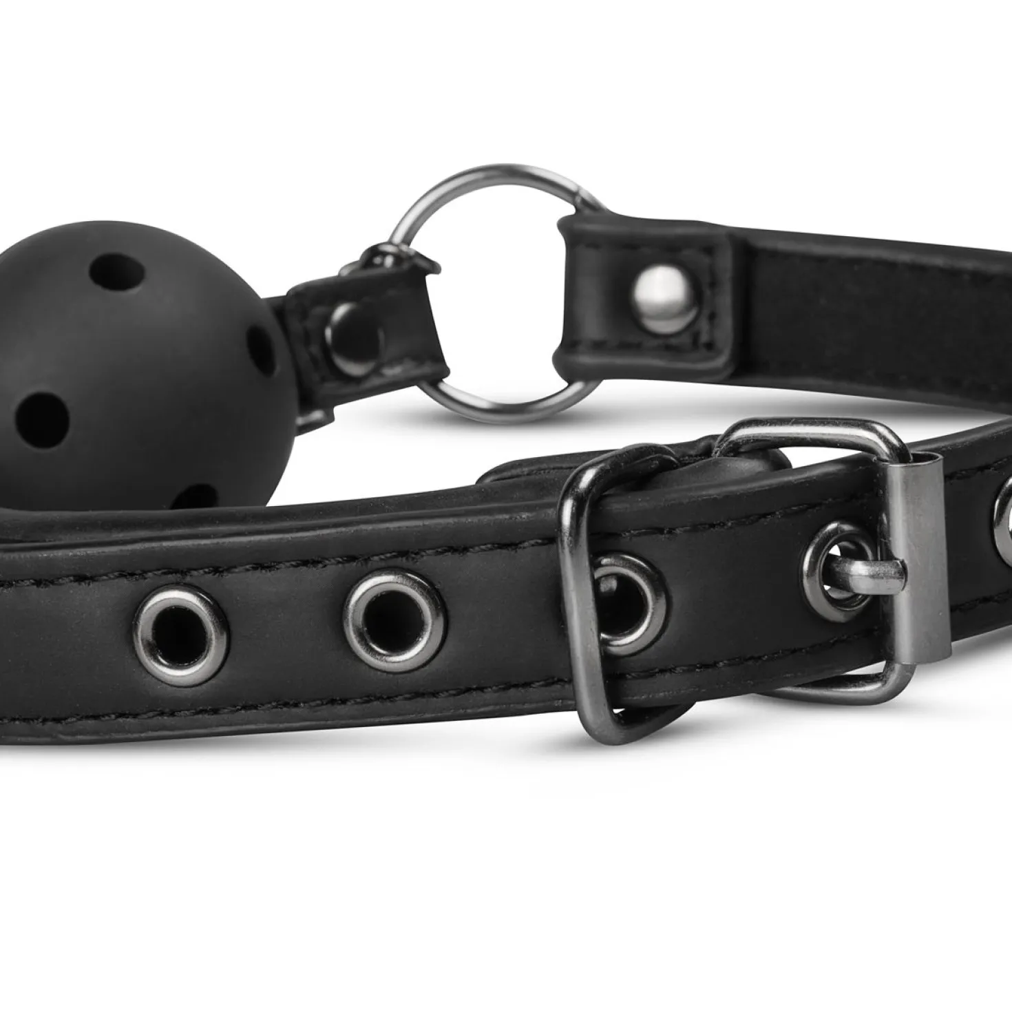 Easytoys Fetish - Bâillon à boule ouvert avec pinces à tétons