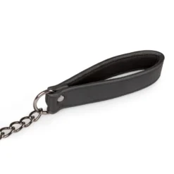 Easytoys Fetish - Collier en cuir avec chaîne de mamelons
