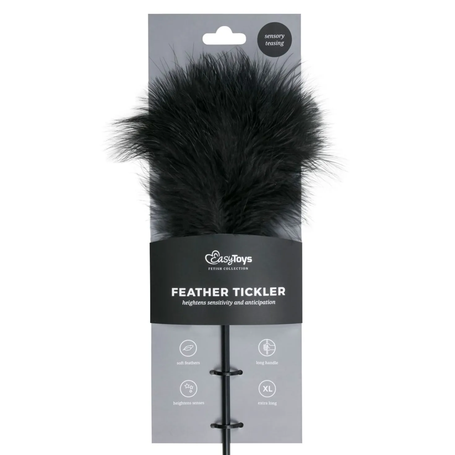 Easytoys Fetish - Long plumeau pour chatouille - Noir