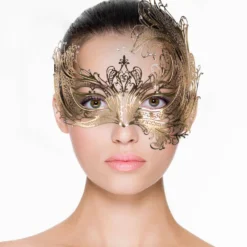 Easytoys Fetish - Masque de métal doré