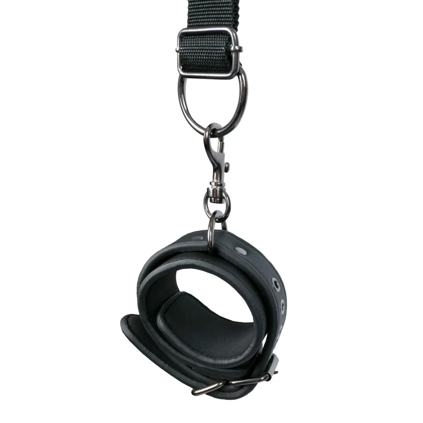 Easytoys Fetish - Menottes à sangles pour lit - Noir