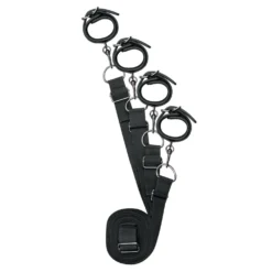 Easytoys Fetish - Menottes à sangles pour lit - Noir
