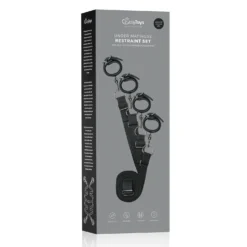 Easytoys Fetish - Menottes à sangles pour lit - Noir